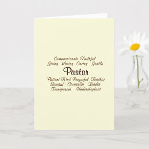 PASTOR Thank You Card