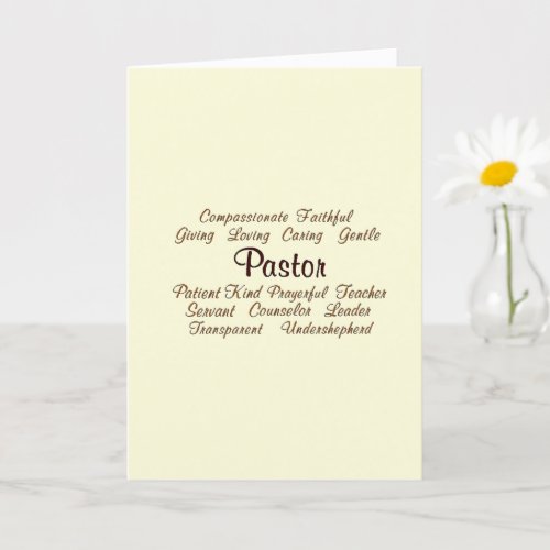 PASTOR Thank You Card