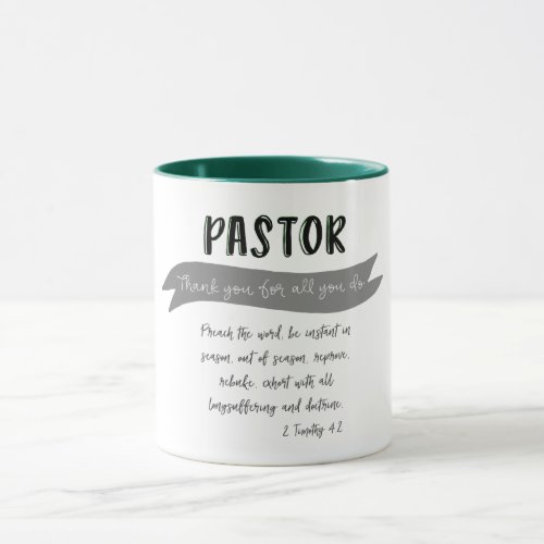 Pastor Thank You with Bible Verse Mug