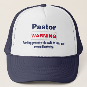 Pastor Warning Humorous Baseball Hat