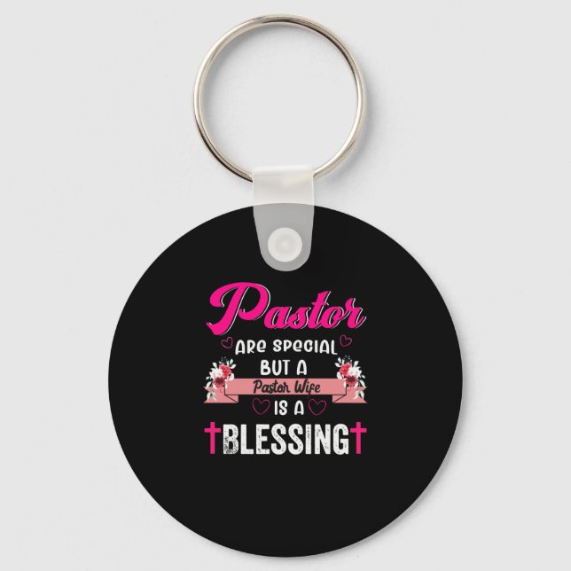 Pastor Wife Appreciation Gift Christian Church Jes Keychain (Front)