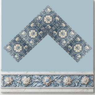 Pastoral Country Rural Folks French Toile Heritage Ceramic Tile