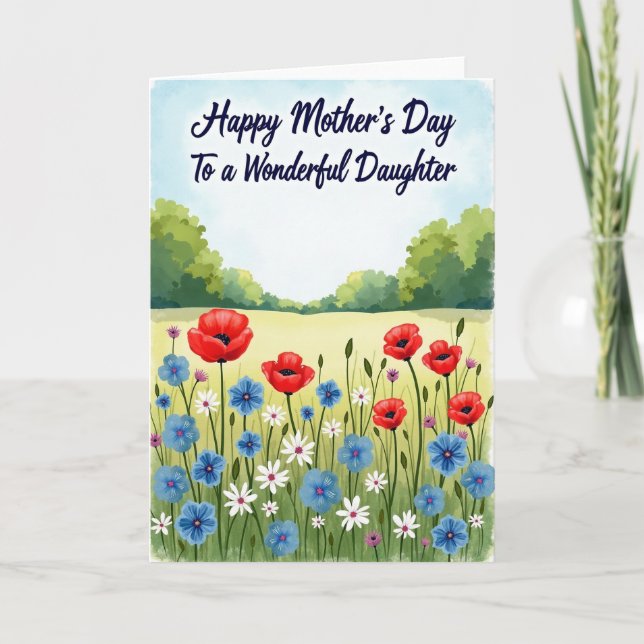 Pastoral Mothers Day Daughter Card (Front)