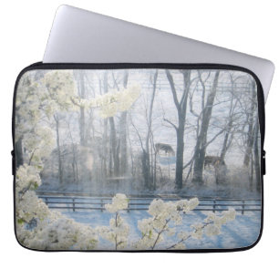 Pastoral Nature Scenery in Winter Laptop Sleeve