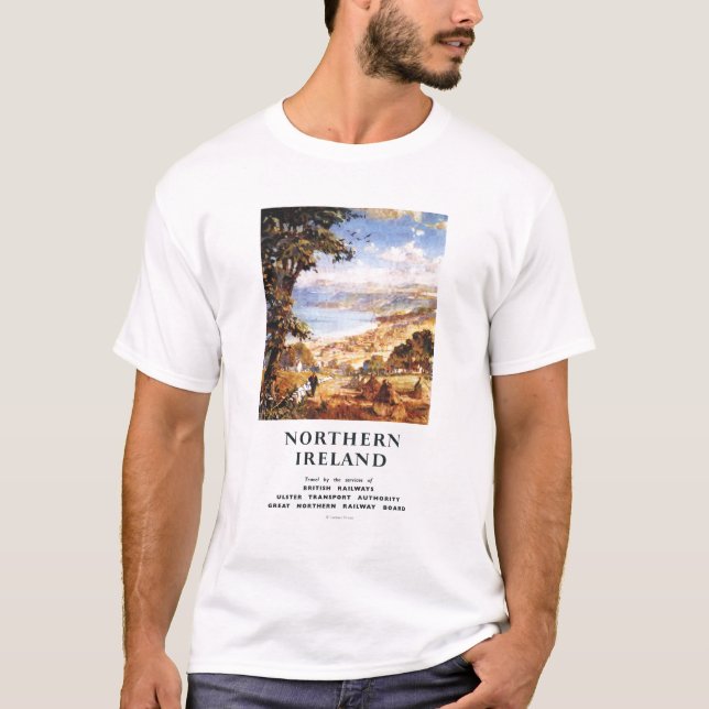 Pastoral Scene Man and Dog British Railways T-Shirt (Front)