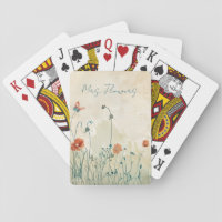 Pastoral Spring Flowers Playing Cards