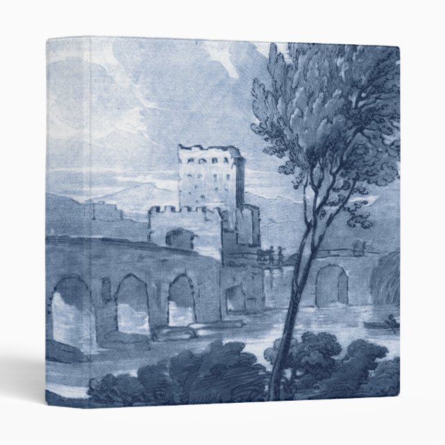 Pastoral Toile - Bridge 3 Ring Binder (Front/Spine)