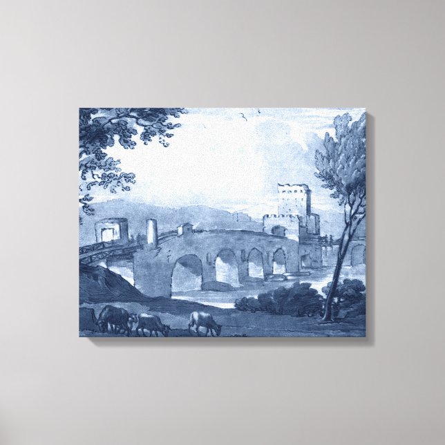 Pastoral Toile - Bridge Canvas Print (Front)