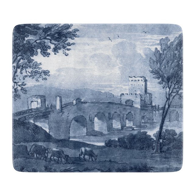 Pastoral Toile - Bridge Cutting Board (Front)