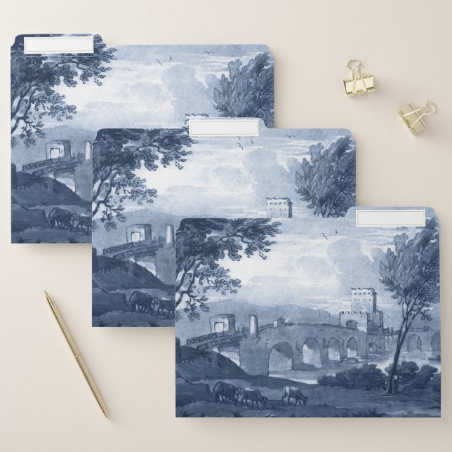 Pastoral Toile - Bridge File Folder (Set)