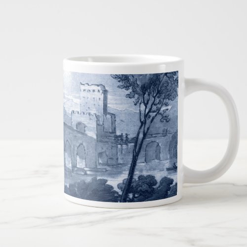 Pastoral Toile _ Bridge Giant Coffee Mug