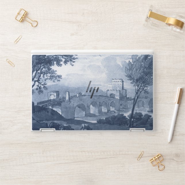 Pastoral Toile - Bridge HP Laptop Skin (Desk)