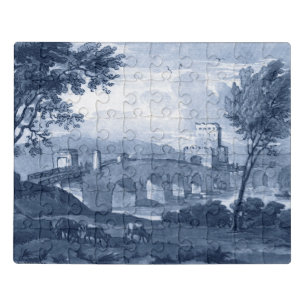 Pastoral Toile - Bridge Jigsaw Puzzle