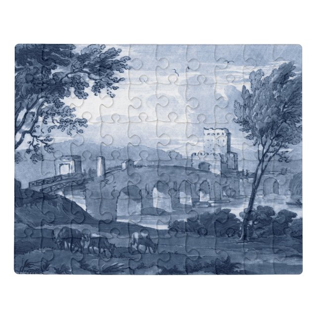 Pastoral Toile - Bridge Jigsaw Puzzle (Puzzle Horizontal)