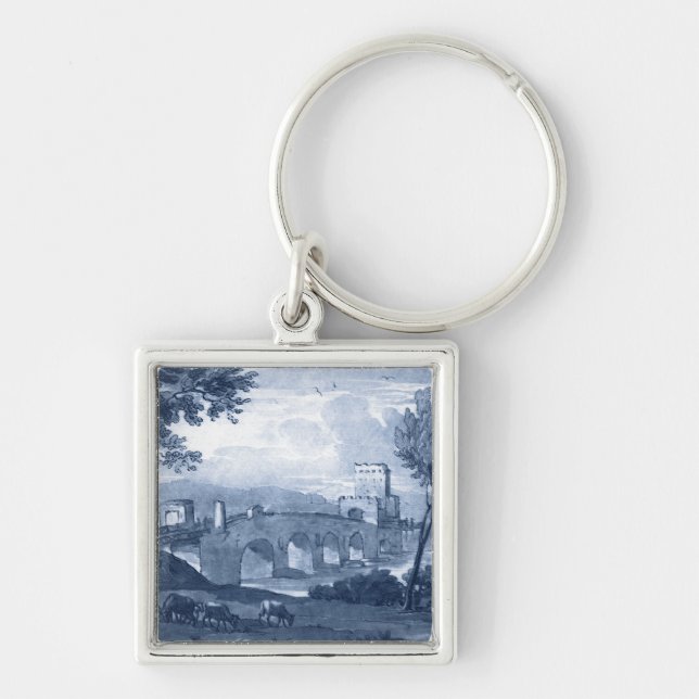 Pastoral Toile - Bridge Keychain (Front)