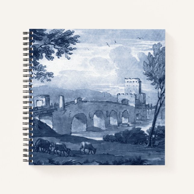 Pastoral Toile - Bridge Notebook (Front)