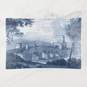 Pastoral Toile - Bridge Trinket Tray