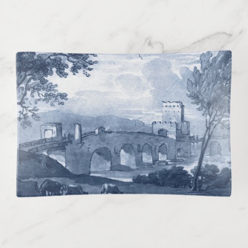 Pastoral Toile _ Bridge Trinket Tray