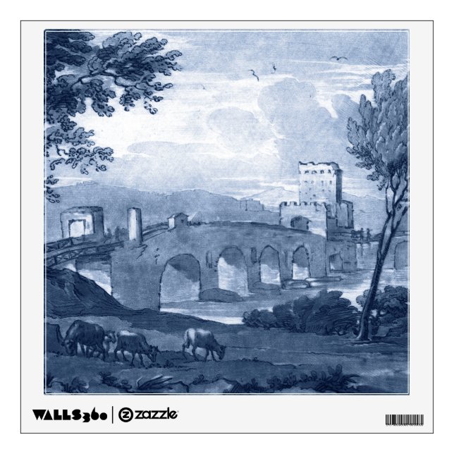Pastoral Toile - Bridge Wall Decal (Front)