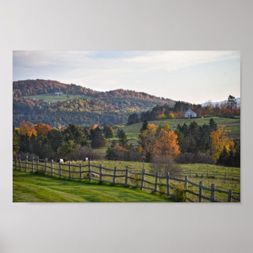 Pastoral Vermont in Autumn Poster