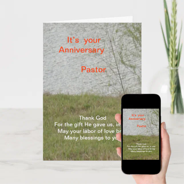 Pastor's Anniversary Card | Zazzle