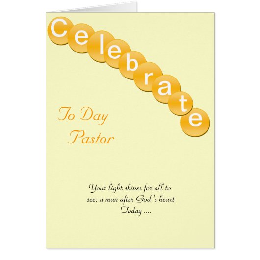 Pastor's Anniversary /Celebrate (Front)