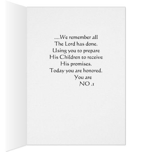 Pastor's Anniversary /Celebrate (Inside (Right))