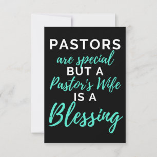 Pastors Are Special But A Pastor's Wife Thank You Card