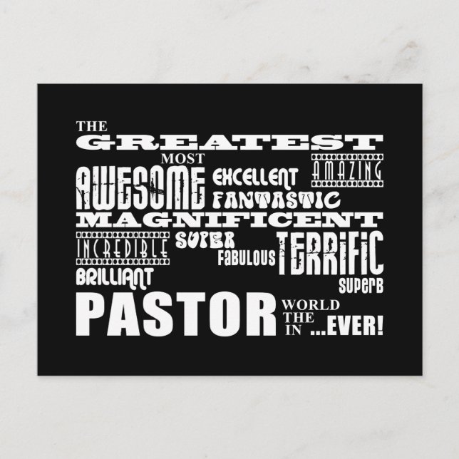 Pastors : Greatest Pastor Postcard (Front)