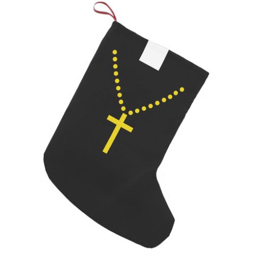 Pastors White Clerical Collar Clergys Religious Small Christmas Stocking