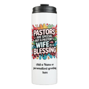 ✝️ Pastors Wife Appreciation Gift Blessing Custom Thermal Tumbler