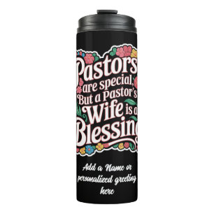 ✝️ Pastors Wife Appreciation Gift Blessing Custom Thermal Tumbler