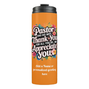 ✝️ Pastors Wife Appreciation Gift Blessing Custom Thermal Tumbler