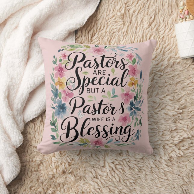 ✝️ Pastors Wife Appreciation Gift Blessing Custom Throw Pillow (Blanket)
