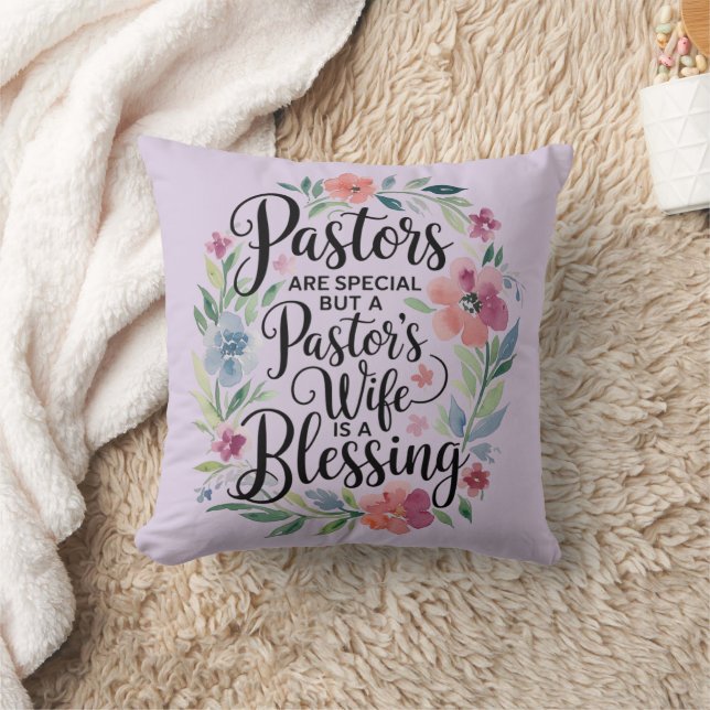 ✝️ Pastors Wife Appreciation Gift Blessing Custom Throw Pillow (Blanket)