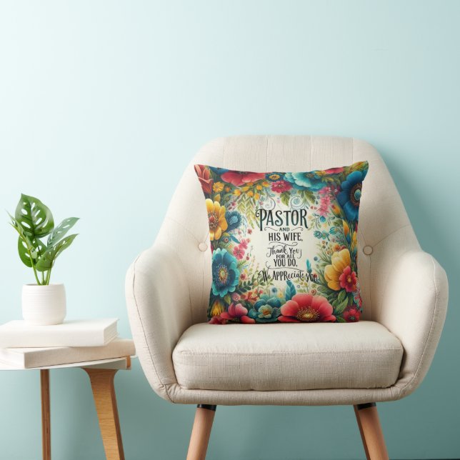 ✝️ Pastors Wife Appreciation Gift Blessing Custom Throw Pillow (Chair)