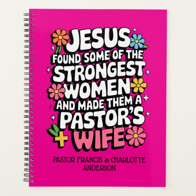 ✝️Pastor's Wife Appreciation Gifts Personalized Planner (Front)