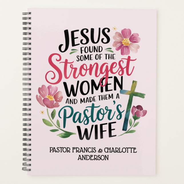 ✝️Pastor's Wife Appreciation Gifts Personalized Planner (Front)