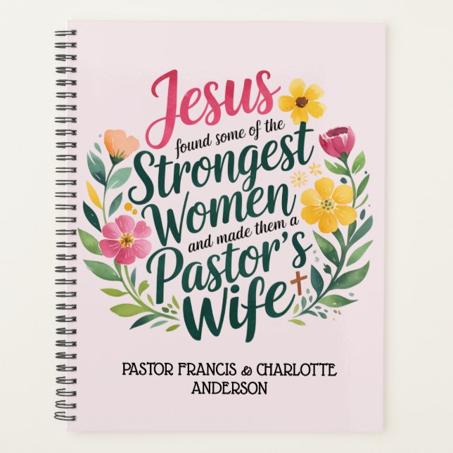 ✝️Pastor's Wife Appreciation Gifts Personalized Planner (Front)