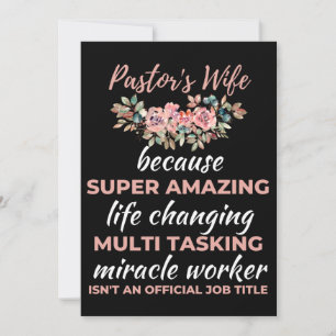 Pastor's Wife Because Super Amazing Life Changing Thank You Card