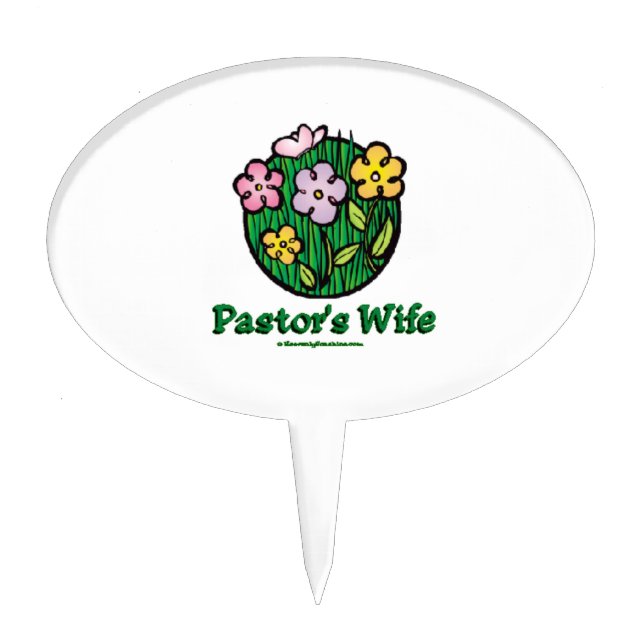 Pastors Wife - Blooms Cake Topper (Front)