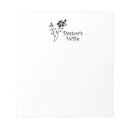 Pastors Wife Elegance Notepad