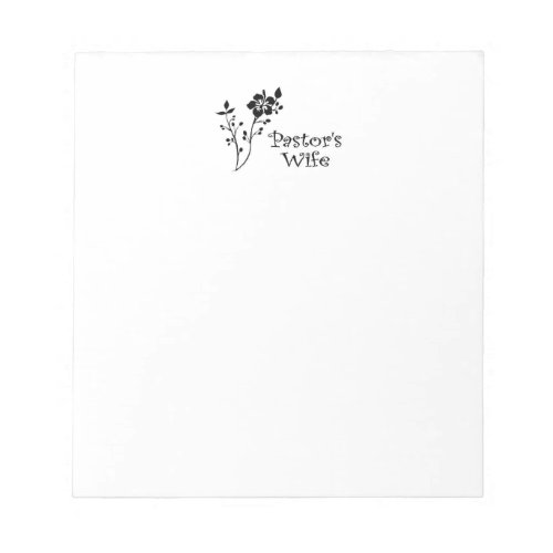 Pastors Wife Elegance Notepad