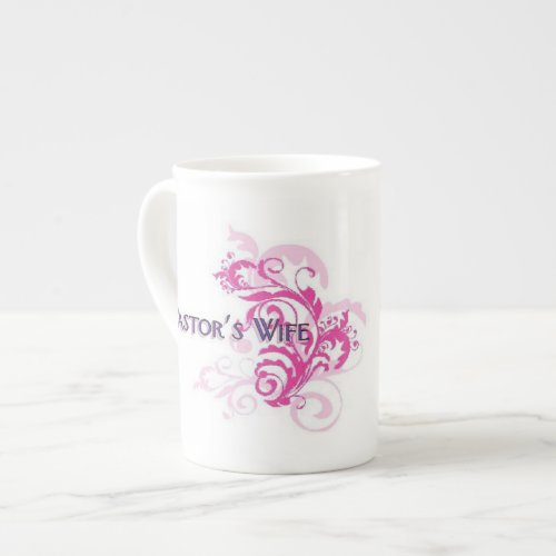 Pastors Wife Pink Bone China Mug