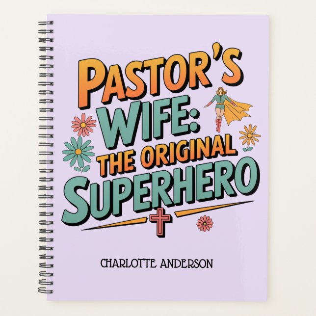 ✝️Pastor's Wife Planner Appreciation Day Superhero (Front)