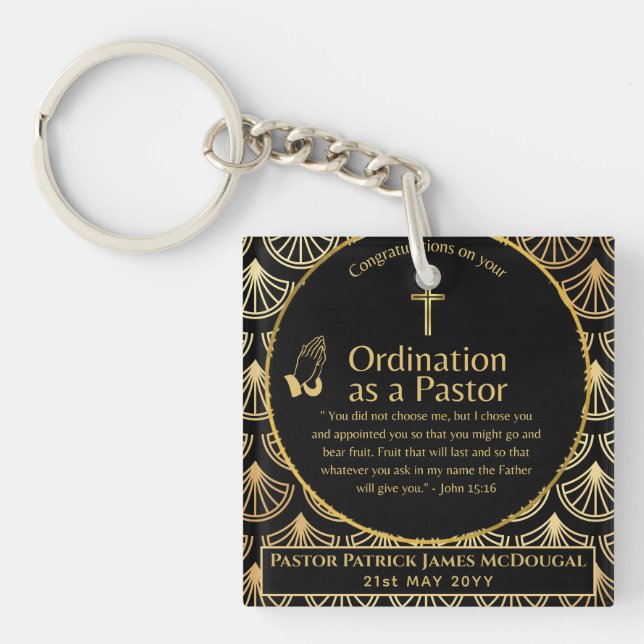 ✝️ Pastor's Wife Wives Appreciation Gift Thank You Keychain (Front)
