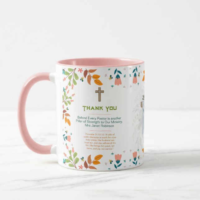 ✝️ Pastor's Wife Wives Appreciation Gift Thank You Mug (Left)