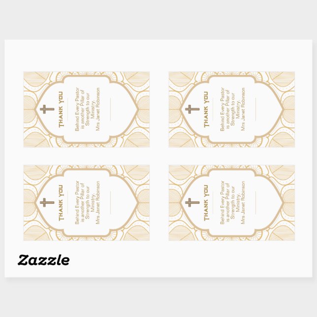 ✝️ Pastor's Wife Wives Appreciation Gift Thank You Rectangular Sticker (Sheet)