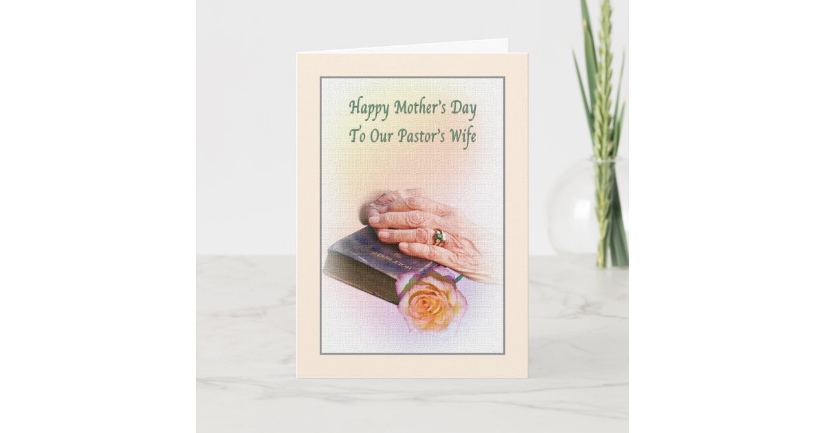 Pastor's Wife's Mother's Day Card | Zazzle