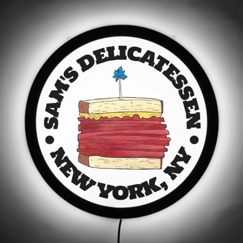 Pastrami on Rye New York Deli Sandwich Shop LED Sign